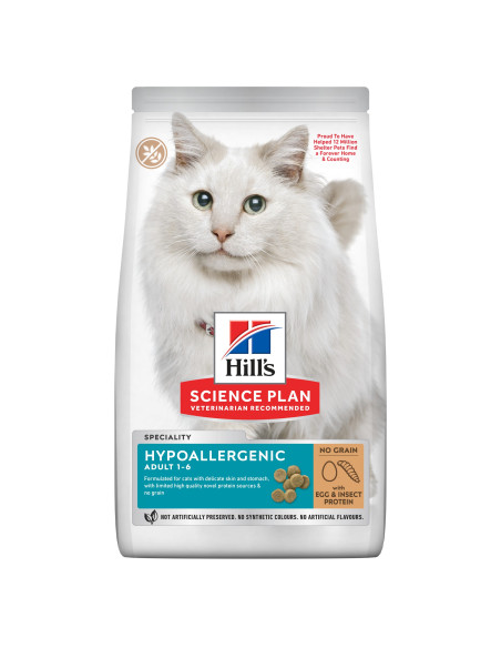 Hill's Science Plan Gato Adult Hypoallergenic com Ovo e Inseto