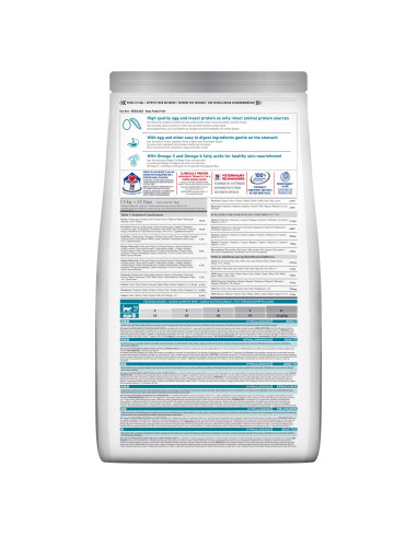 Hill's Science Plan Gato Adult Hypoallergenic com Ovo e Inseto