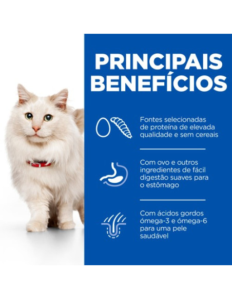 Hill's Science Plan Gato Adult Hypoallergenic com Ovo e Inseto