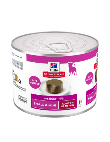 Hill's Science Plan Cão Húmidos Adult Mousse Small e Mini Vaca
