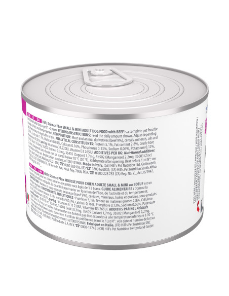 Hill's Science Plan Cão Húmidos Adult Mousse Small e Mini Vaca