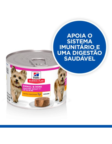 Hill's Science Plan Cão Húmidos Mature Mousse Small e Mini Frango