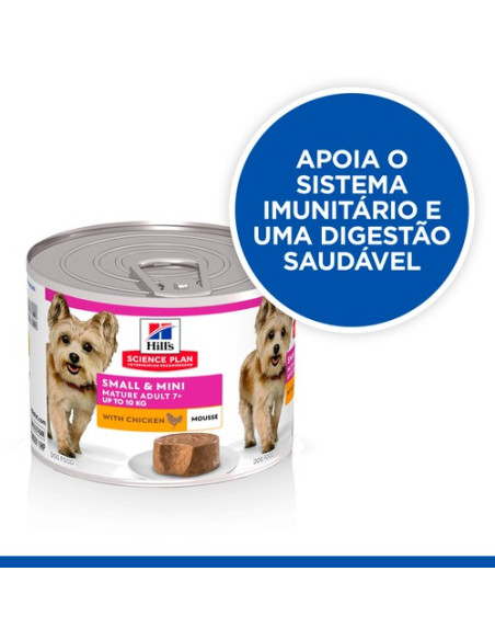 Hill's Science Plan Cão Húmidos Mature Mousse Small e Mini Frango