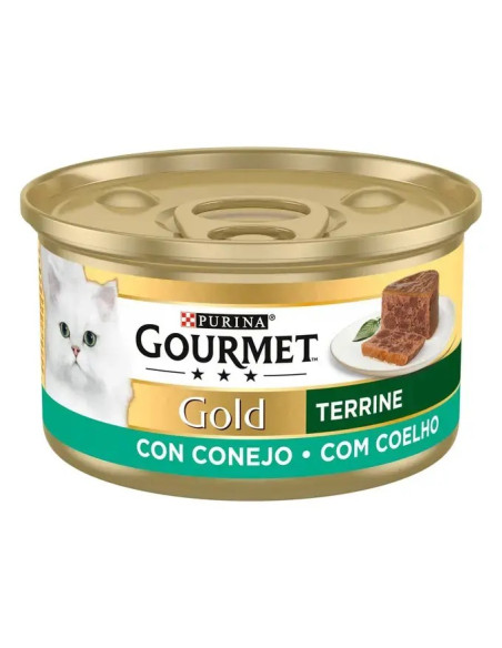 Purina Gourmet Gold Terrine Coelho lata 85gr