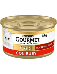 Purina Gourmet Gold Pedacinhos em Molho Carne de Vaca lata 85gr