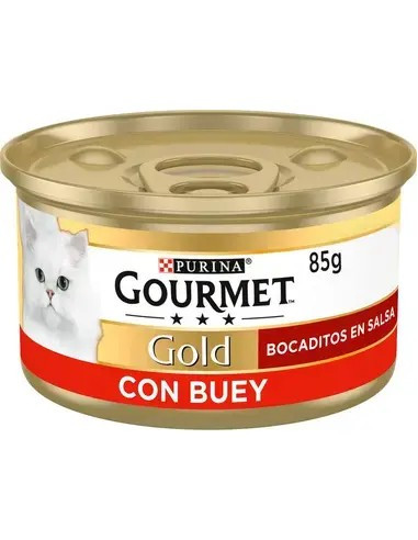 Purina Gourmet Gold Pedacinhos em Molho Carne de Vaca lata 85gr