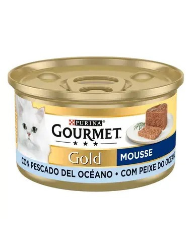 Purina Gourmet Gold Mousse com Peixe do Oceano lata 85gr