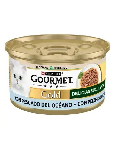 Purina Gourmet Gold Delícias Suculentas com Peixe do oceano 85gr