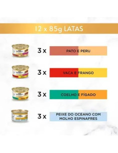 Purina Gourmet Gold Duplo Prazer seleção de sabores Pack 12x85gr. 2