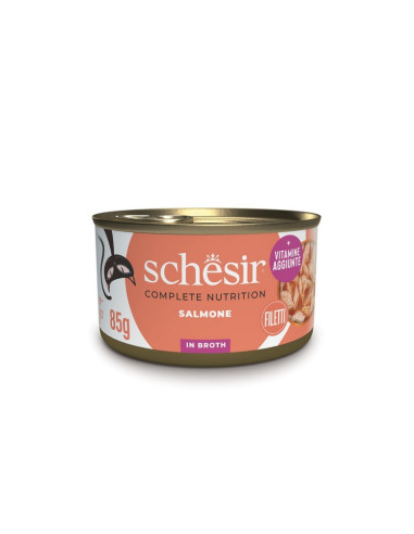 Schesir Gato Húmidos Complete Nutrition in broth Salmão