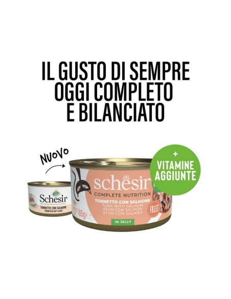 Schesir Gato Húmidos Complete Nutrition in jelly Atum com Salmão
