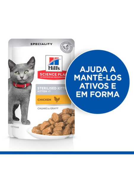 Hill's Science Plan Esterilizado Kitten Frango 12x85gr