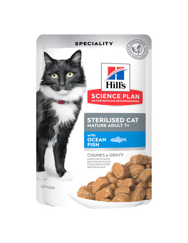 Hill's Science Plan Esterilizado Mature Peixe do Oceano 12x85gr