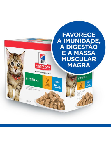 Hill's Science Plan Kitten Frango e Peixe do Oceano12x85gr