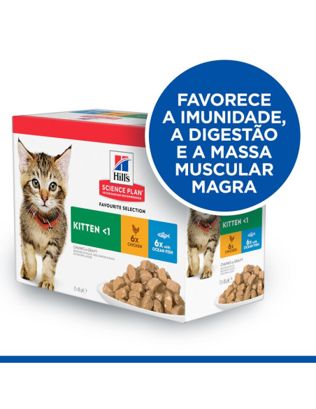 Hill's Science Plan Kitten Frango e Peixe do Oceano12x85gr
