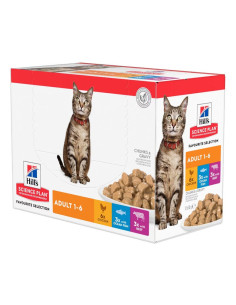 Hill's Science Plan Adulto Frango, Peixe do Oceano e Vaca (Multipack) 12x85gr