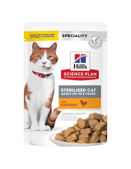 Hill's Science Plan Esterilizado Adulto Frango, Salmão, Perú e Truta (Multipack) 12x85gr