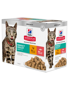 Hill's Science Plan Perfect Weight Frango e Salmão (Multipack) 12x85gr