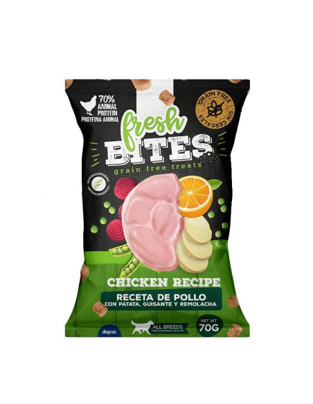 Fresh Bites Grain Free Snacks p/ cão com Frango 70gr