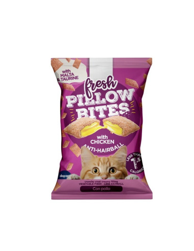 Fresh Pillow Bites Snacks p/ Gato Hairball com Frango 40gr