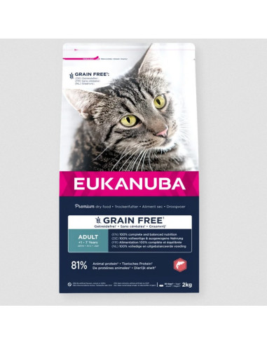 Eukanuba Gato Adulto Grain Free Salmão
