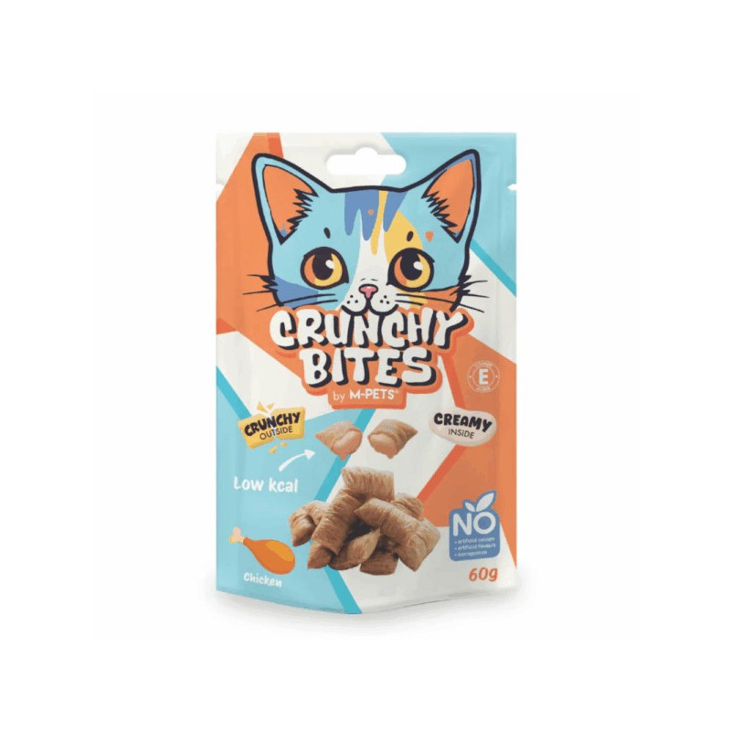 Crunchy Bites Snacks Gato com Frango 60gr