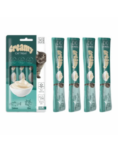 Creamy Snacks Gato com Salmão e Vaca 60gr (4x15gr) 2
