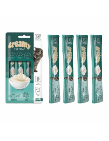 Creamy Snacks Gato com Salmão e Vaca 60gr (4x15gr)