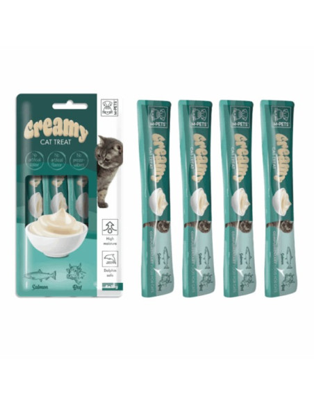 Creamy Snacks Gato com Salmão e Vaca 60gr (4x15gr)