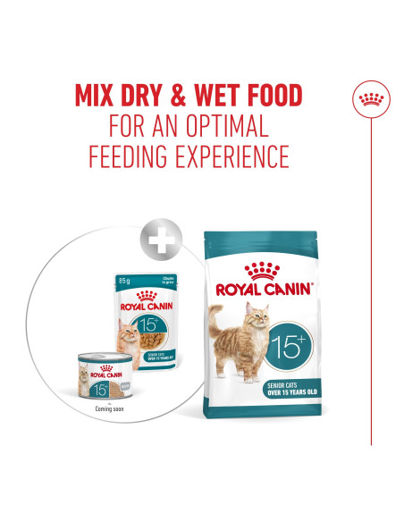 Royal Canin Ageing +15 (Mousse), Gatos, Húmidos, Sénior, Alimento
