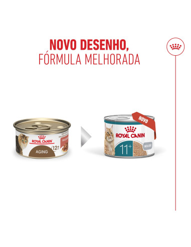 Royal Canin Ageing +11 (Mousse), Gatos, Húmidos, Sénior, Alimento