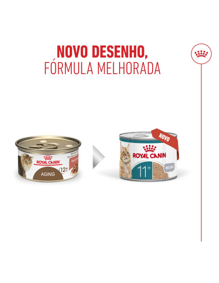 Royal Canin Ageing +11 (Mousse), Gatos, Húmidos, Sénior, Alimento