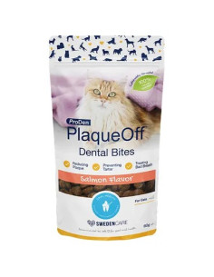 ProDen PlaqueOff Bites Salmão Gato 60gr ( Higiene Oral )