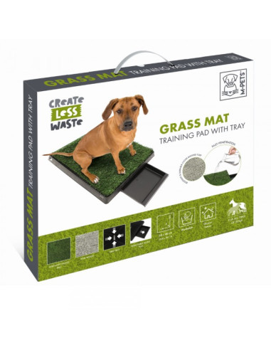 M-Pets Puppy Pad Grass Com Tabuleiro 58x46cm