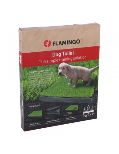 Flamingo Puppy Pad Grass com Tabuleiro 63x51x6.3cm