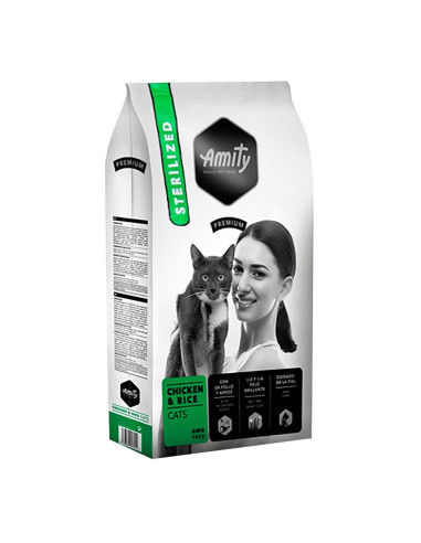Amity Gato Premium Esterilizado Frango e Arroz