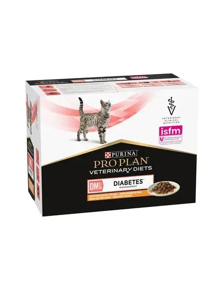 Purina Pro Plan VET Gato Húmidos DM Diabetes 10x85gr