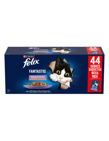 Purina Gatos Húmidos Felix Fantastic Mix PACK JUMBO 44x85gr