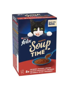 Purina Gatos Húmidos Felix Soup Original (seleção do campo) 6x48gr.