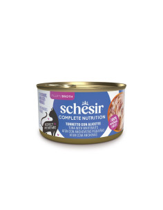 Schesir Gato Húmidos Complete Nutrition in broth Atum com Anchovas