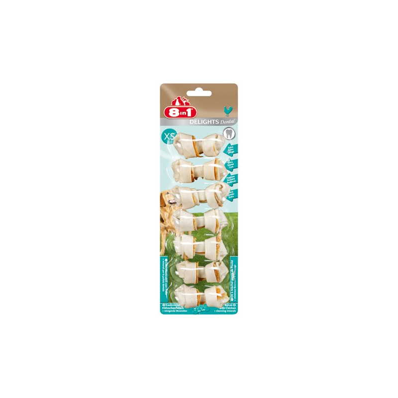 8in1 -  Delights Pro Dental XS 84g (7ossos)