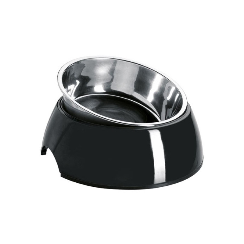 Alimentador/Bebedouro Hunter Melamina/Inox Preto - XL (1400ml)