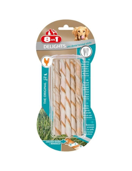 8in1 Delights Pro Dental Twisted Sticks (10un)
