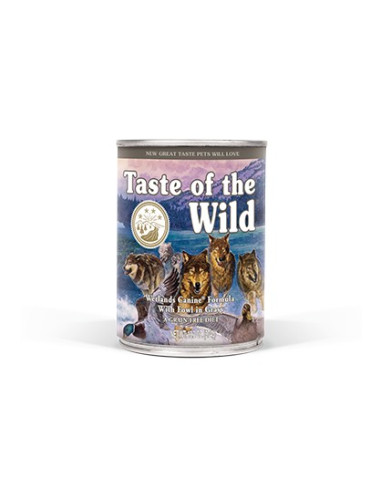 Taste of The Wild Cão Adulto Húmidos Wetlands C/ Pato Assado lata 390 gr