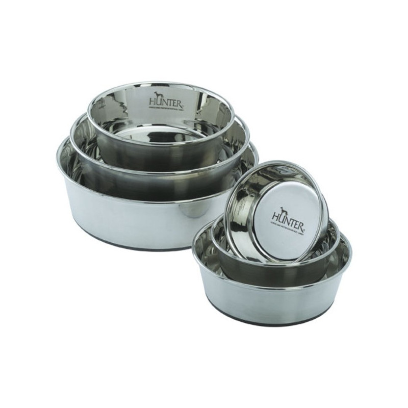 Alimentador/Bebedouro Hunter em Aço Inoxidável Antiderrapante - XL  (1,9 L)