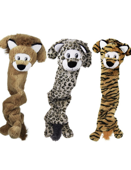 Brinquedo Kong Peluche Elástico Jumbo Stretchezz c/ som Leopardo - XL  (75 cm)