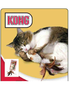 Brinquedo Kong Refillable Feather Rato p/ gatos (20 cm) 2