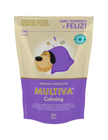 Suplemento Nutricional Anti-Stress Multiva Calming Cães Médios e Grandes