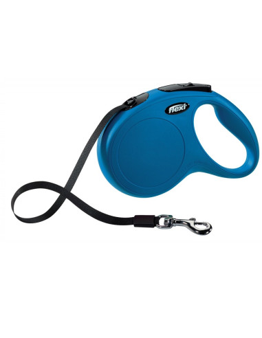 Trela Extensível Flexi New Classic L com Fita ( Azul )