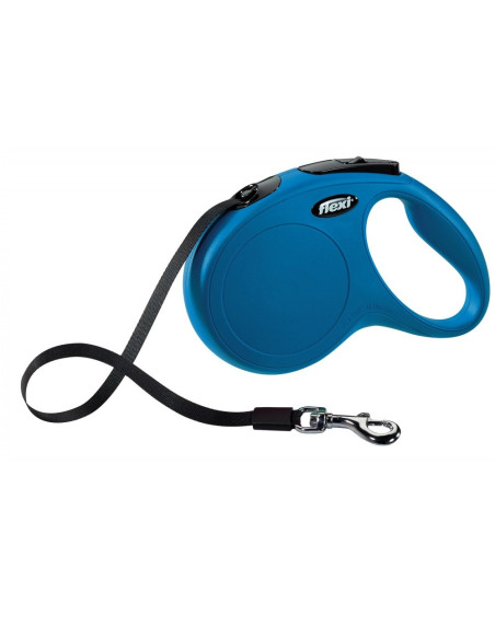 Trela Extensível Flexi New Classic S com Fita ( Azul )